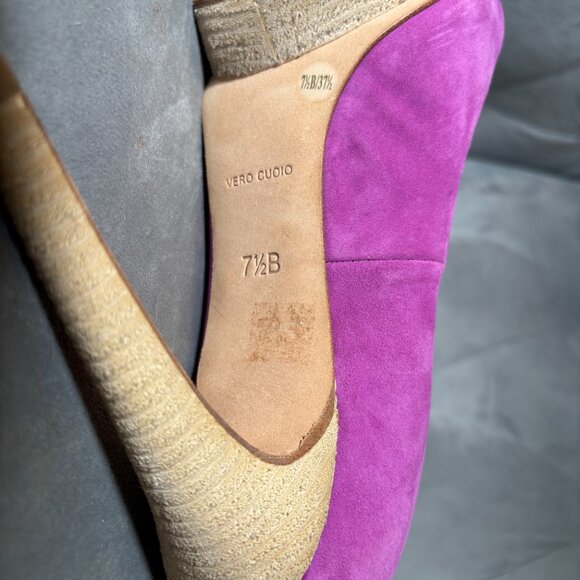 BCBGMAXAZRIA Fuchsia Suede Platform Stiletto Heels – Women’s Size 7.5B - Picture 6 of 6